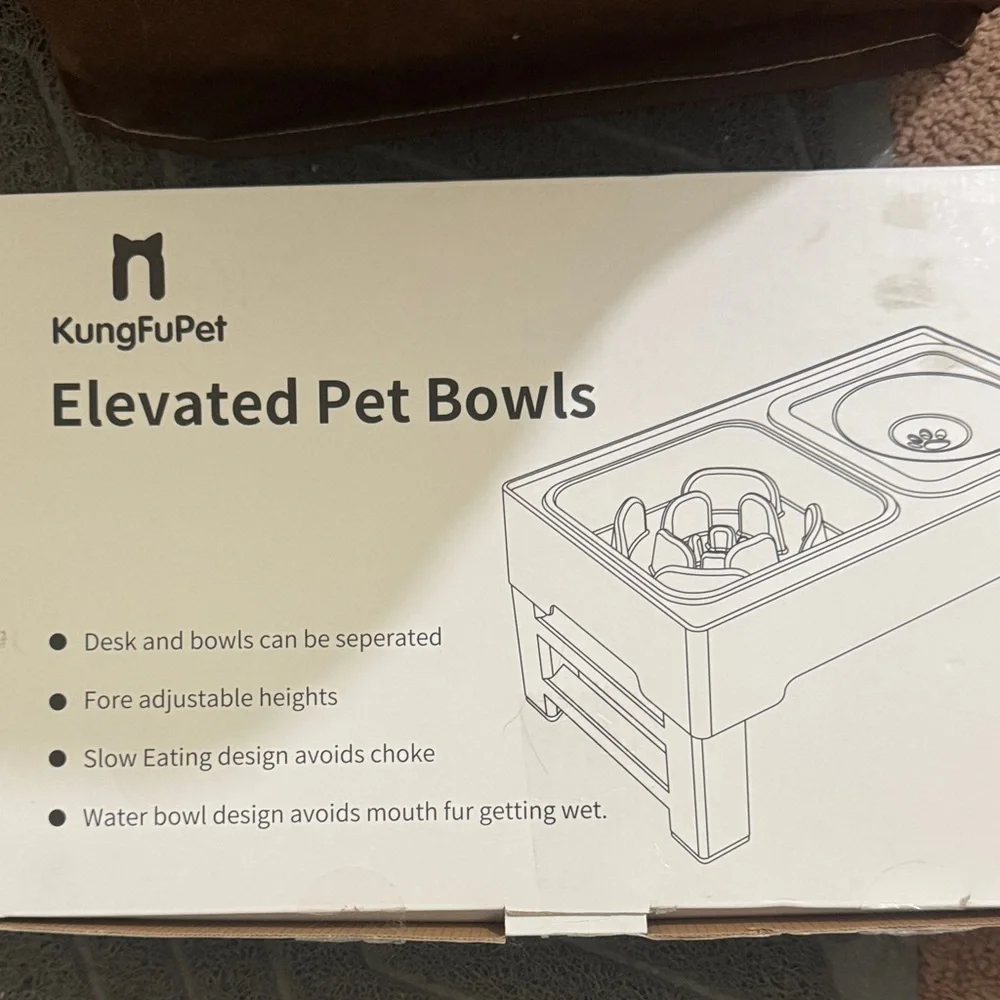 Elevated Pet Bowls - Gray